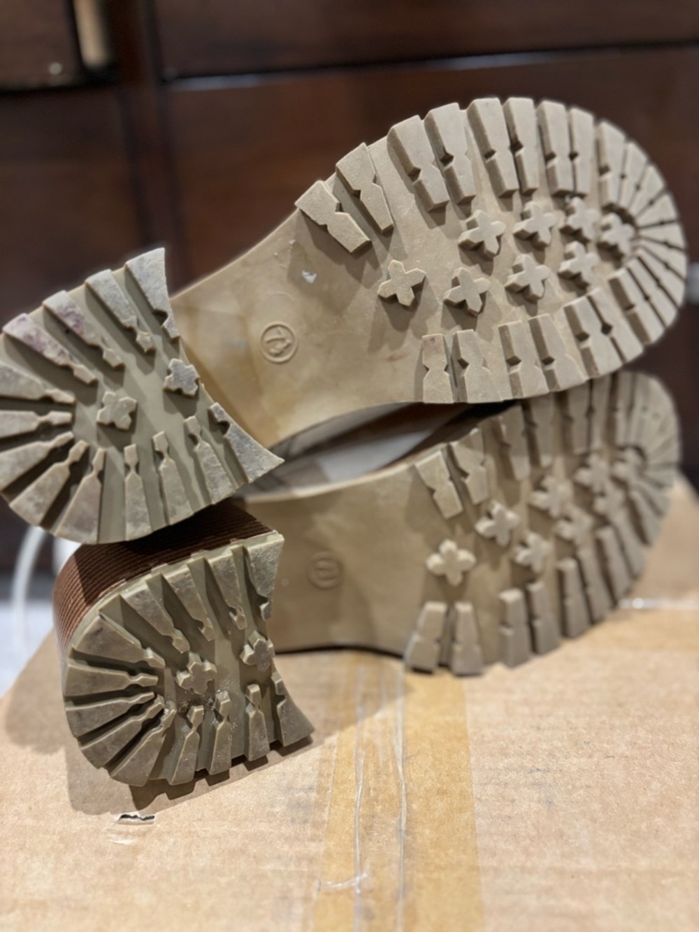 Altr’D State Cream Lace-Up Combat Platform Chunky Boots Textured 7.5 Festival - Picture 4 of 11